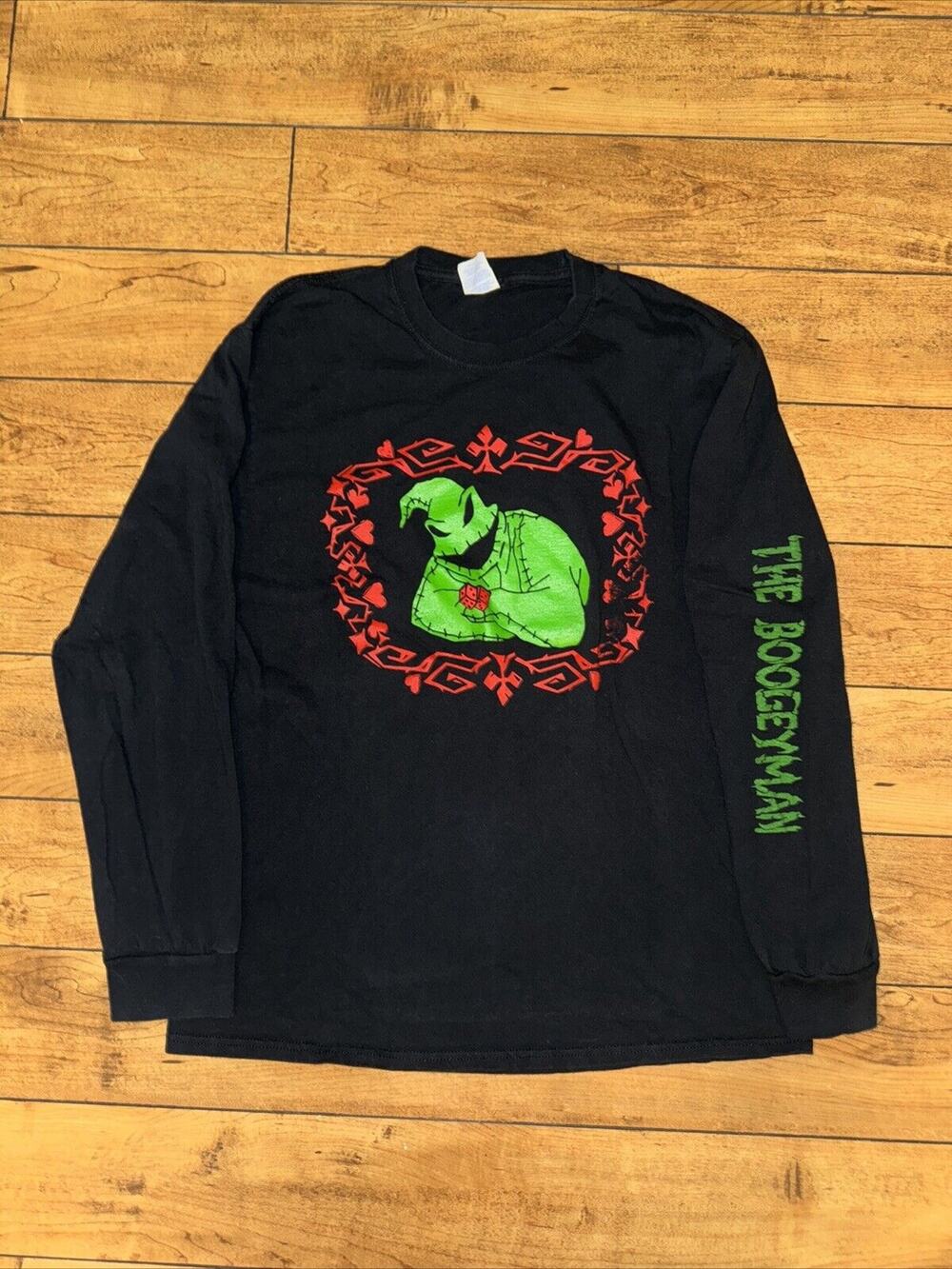 Vintage Oogie Boogie Long Sleeve T-Shirt Black Large 20x27